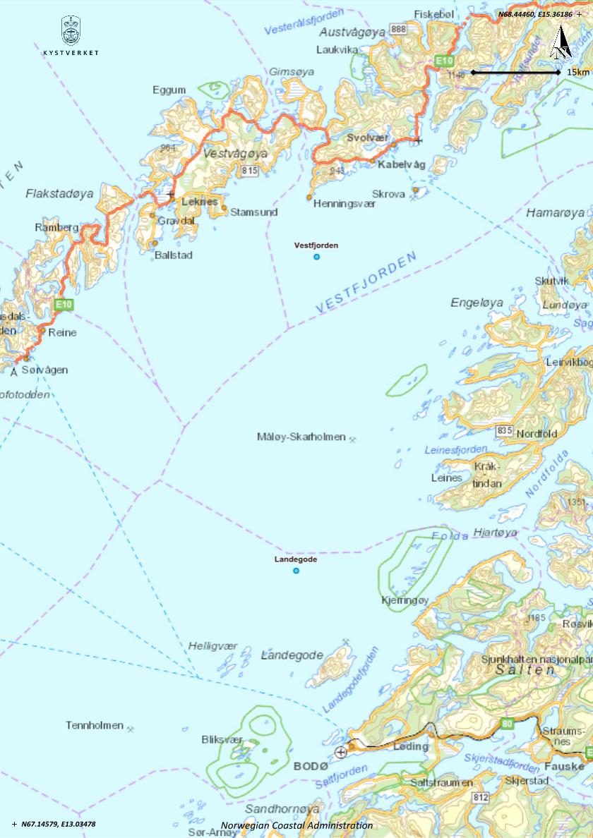 a) Vestfjorden b) Sulafjorden c) Karmøy Figure 2: