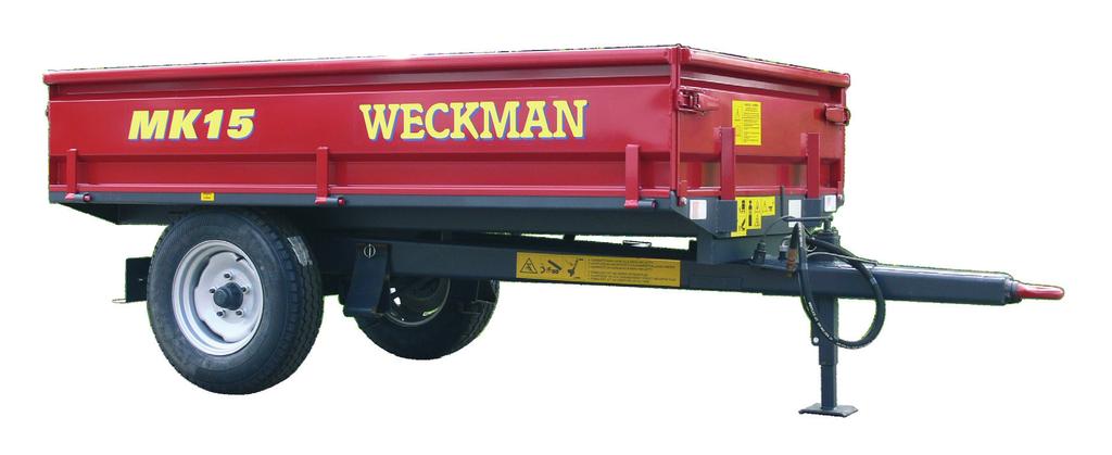 TILHENGERE MAN MK15 Nyttelast 1500 kg Volum med standardkarm 1,3 m3 40 cm standardkarmer Weckman MK15
