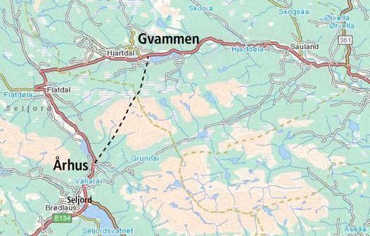 Telemark Strekning E134 Gvammen Århus Antall Antatt km utlysning 11,6 2014 Merknad KS 2 utført.