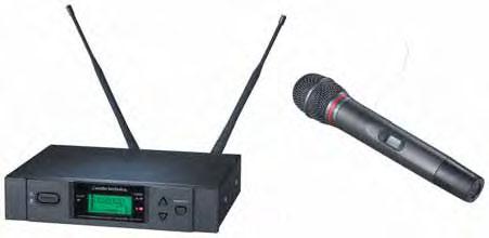 frekvenssyntese sann diversity UHF trådløst system ( PC 468-MC 120 ) 3000A SERIE MOTTAGER ATW-R3100A UHF diversity mottager med 200 frekvenser, med frekvens-scan funksjon som muliggjør automatisk
