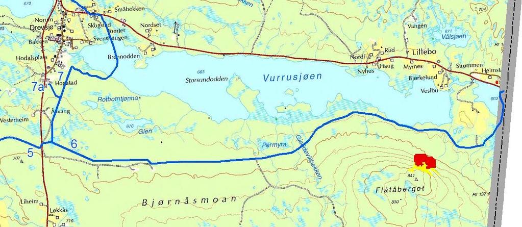 Eksisterende arealformål Løypeforslaget går gjennom følgende områder i kommuneplanens arealdel for Engerdal 2012