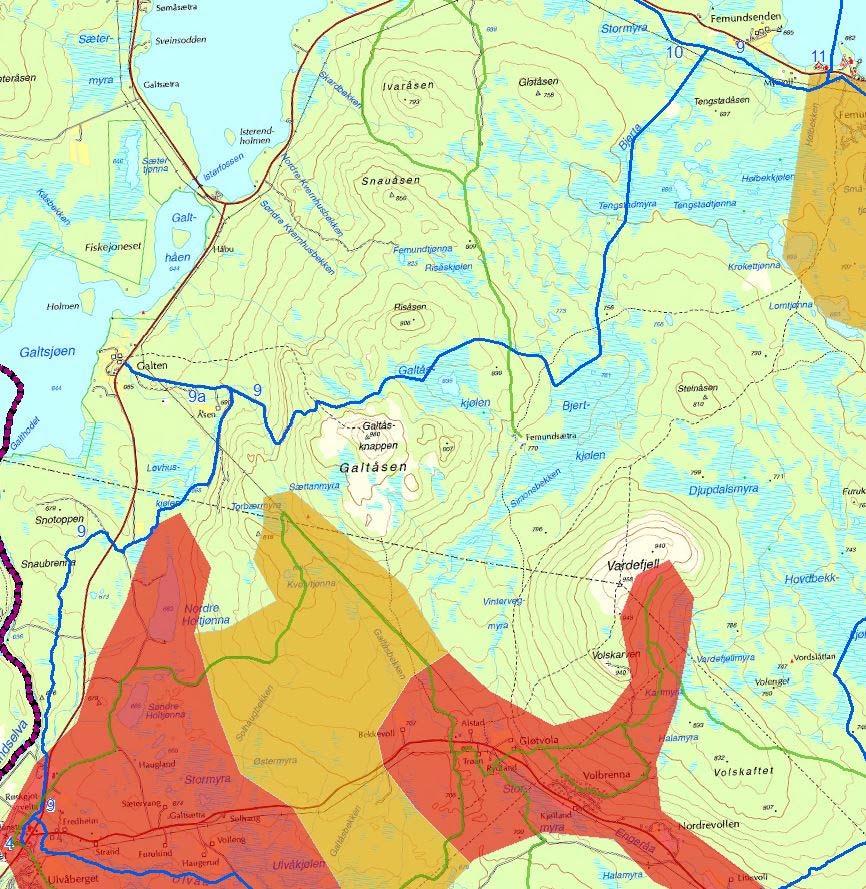 Sikkerhet I starten av løypa, ved Sølenstua, går den parallelt med FV217. Løypeforslaget krysser FV217 midt mellom Sølenstua og Galten. Her må det settes redusert fartsgrense.