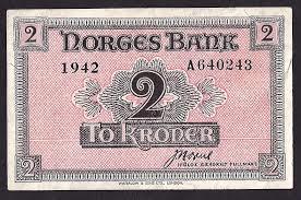 London sedler 1942 utgave 1944 utgave 1-krone litra A og B 5-krone litra X og Y 2-krone litra A 10-krone litra X,Y,Z 5-krone