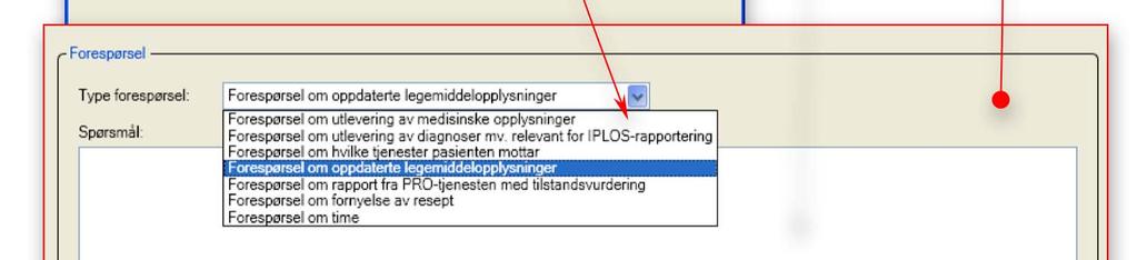 tilsier. Velg overskriftstype for meldingen.