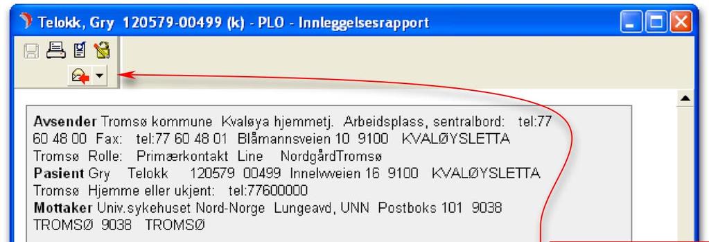 Meldingen skal komme som en respons på melding fra sjukehuset at pasienten er innlagt.