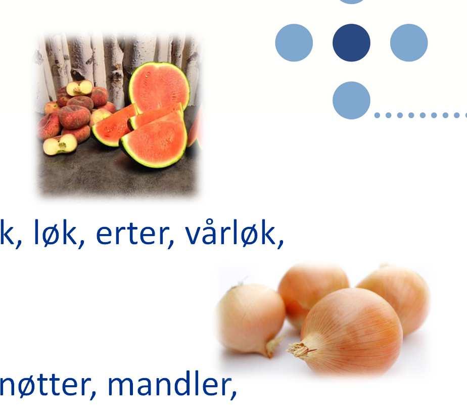 Fruktanerog GOS Frukter: Fersken, vannmelon