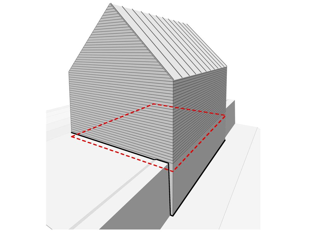 6-2 Figur 2c: Ved oppfylling som vist i figur 2c reduseres bygningens høyde ytterligere i forhold til bygningen i figur 2a. Unntak fra måleregelen Høyde som beskrevet i pbl.