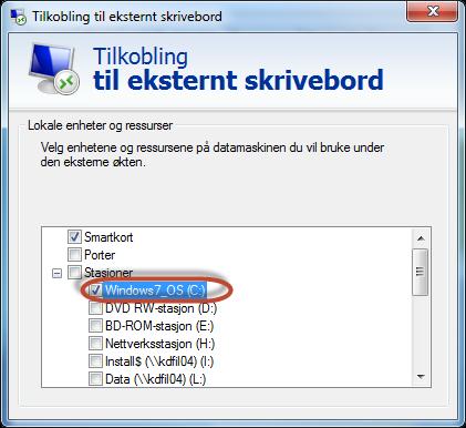 Klikk på plusstegnet (+) ved Stasjoner og utvid Stasjoner og velg din (C:)-disk.