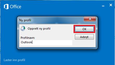 Sette opp Outlook/e-post på lokal PC Når du åpner