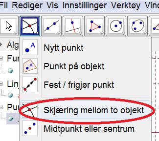 1. Vi skriver inn y= 350 i kommandofeltet og får en vannrett linje. 2.