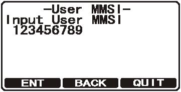 9.2.2 Programmere et MMSI nr. ADVARSEL Et MMSI nr. til en bruker kan bare legges inn på radioen én gang. Derfor må du passe på å legge inn riktig MMSI nr. Hvis du må forandre MMSI nr.
