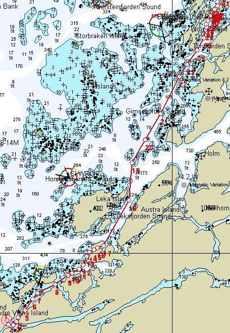 Brønnøysund - Rørvik Det er nå en lang strekning på ca 4 timer sydover innaskjærs mot