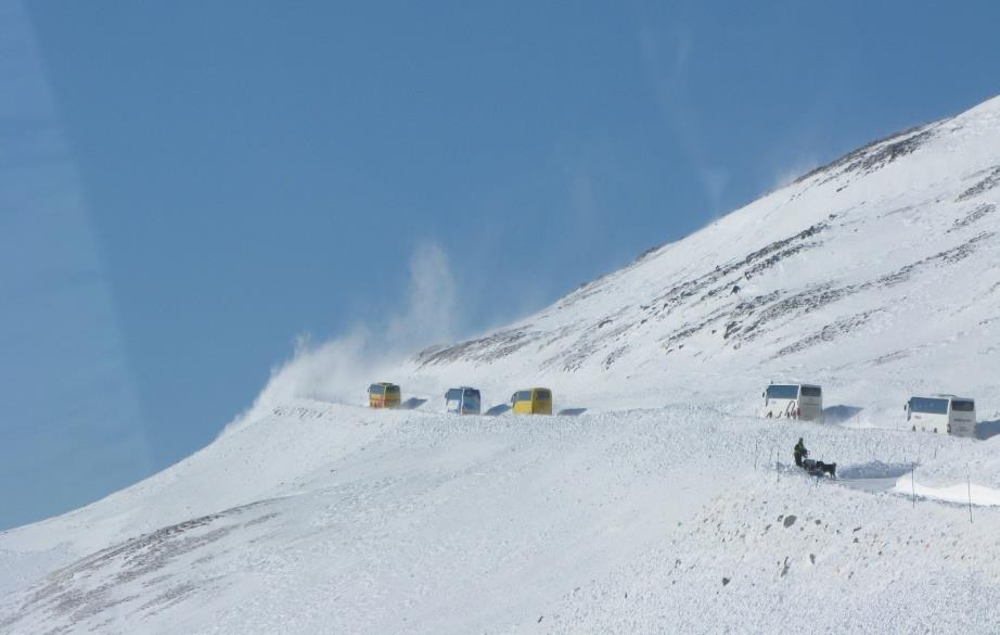 Veien fra Skarsvåg er normalt