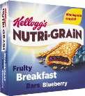 Breakfast cereal bars with barley, oats and wheat. Kelloggs http://www.