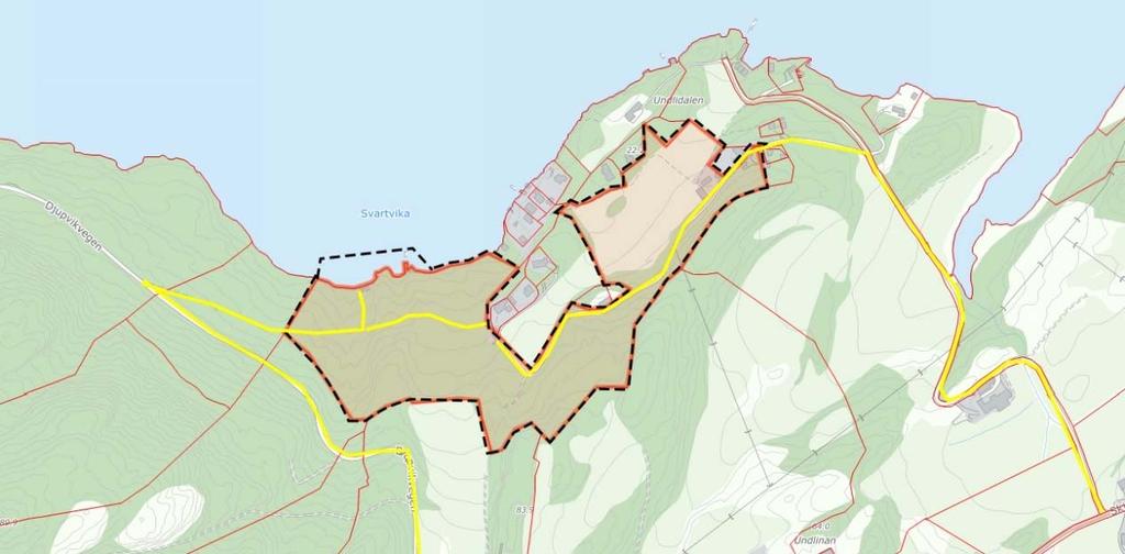 3 Planområdet 3.1 Beliggenhet og avgrensning Planområdet, Svartvika, ligger i Lofjorden, som er en del av Åsenfjorden. Åsenfjorden ligger i Trondheimsfjorden mellom Frosta og Skatval.