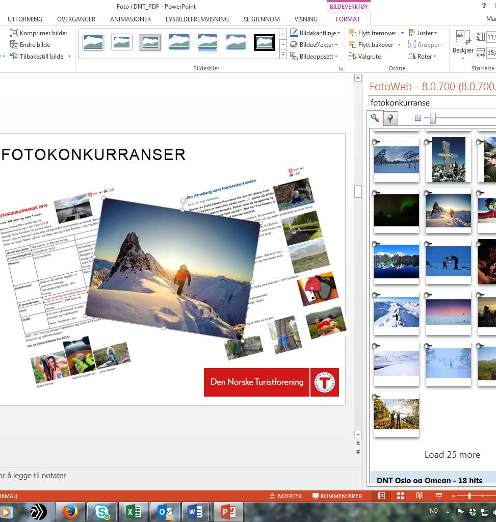 Gjennom programmet Fotoweb Desktop får man nemlig muligheten til å integrere Fotoweb i Word og Powerpoint.