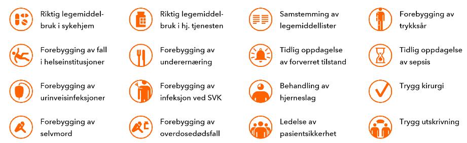 «Safe nursing indicators» (1) Pasientopplevd kvalitet; eks Pas Opp.