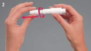 2. Skru av munnstykket, slik at du ser kammeret til Turbospin inhalator.