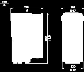 Effekttap i W volum av kjøleluft driftsposisjon 31 W natural convection 380 V 4 khz 78 W forced convection 380 V 4 khz 38 m3/t Vertikal +/- 10 grader THDI <= 48 % full load IEC 61000-3-12