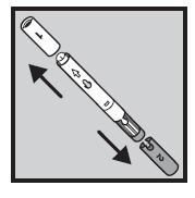 Hvordan skal jeg sette injeksjonen min? 1. Bruk det vedlagte injeksjonstørket og tørk av injeksjonsstedet med ringbevegelser. Ikke berør området igjen før injeksjonen settes. 2.