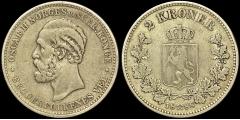 1, NM19-128- 2 krone 1887