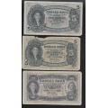 -41- Lott 3 sedler 10 krone 1939 Z, 5 krone 1939 R*2 En