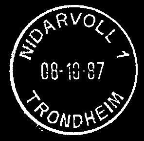 Rullestempel: Nidarvoll Trondheim Litra 5 (29/5 87) I25N