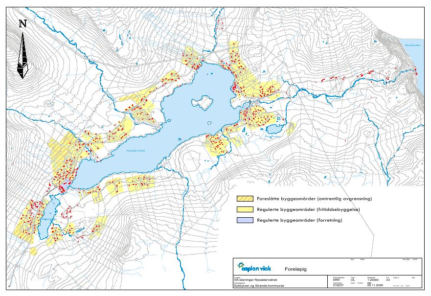 Fjellseterområdet i Sykkylven Overordnet VA-plan 450 hytter 2008 +