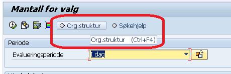 struktur. Huk av områdene du vil ta ut manntall for. Du kan enten: o Klikke på én og én organisasjonsenhet som skal være med i manntallet.