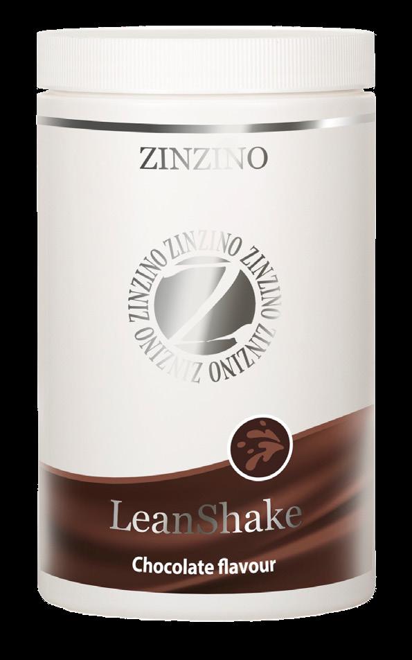 JORDBÆR SJOKOLADE Leanshake har et høyt innhold av protein 4 og kostfiber 5, og inneholder vitaminer, mineraler