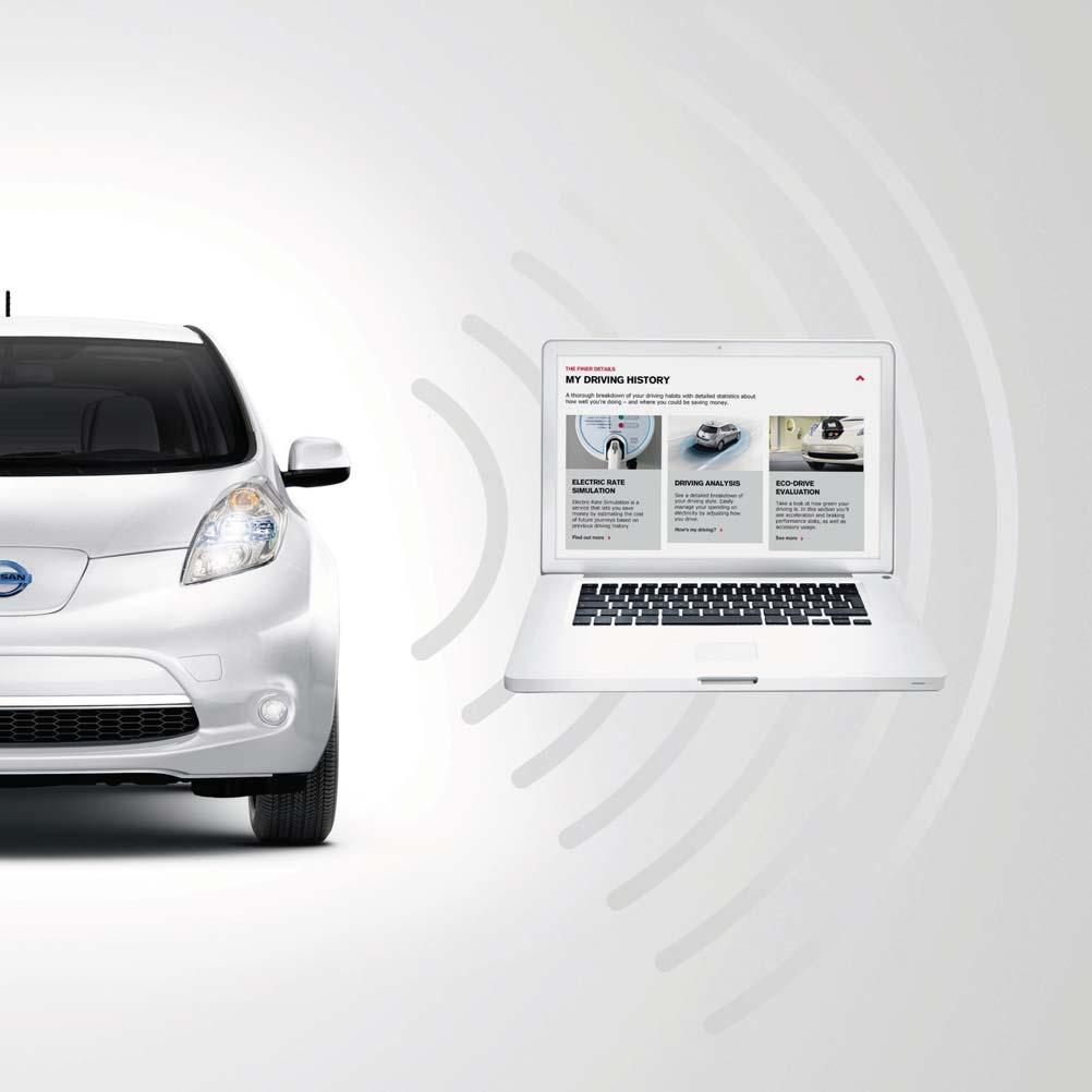 Du kan også logge deg på NissanConnect EV fra den bærbare pc-en der du vil oppdage enda flere måter som gjør den elektriske kjøringen enda enklere og morsommere.