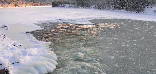 Glomma redusert så mye at ismassene fra Atna ofte stopper ved Atnaosen, og danner en iskork som blir liggende gjennom vinteren.