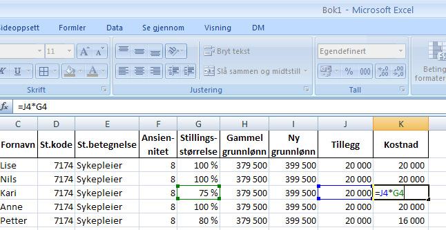 Fig. 7 Trykk escape-knappen (Esc) øverst til venstre på tastaturet, eller trykk "enter", når du vil tilbake til vanlig visning. I fig.