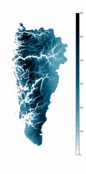 lavtrykk øst for Island, ligger store deler av landet i en sørvestlig luftstrøm. Frontene som følger med gir ofte kraftig nedbør på Vestlandet.