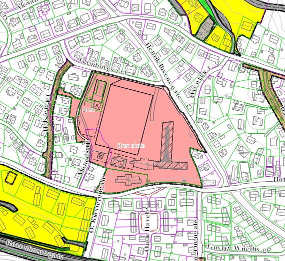 Møllergata skole (indre by) har ca 250 elever, og har ca 10,4 m 2 uteareal pr barn.