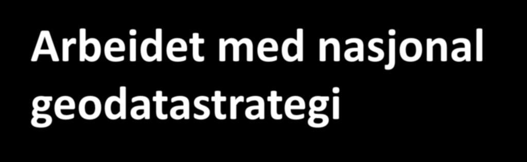 Arbeidet med nasjonal