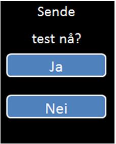 Avslutningsvis får man anledning til å sende en test-melding. Produktet aktiveres når lokket settes på igjen.