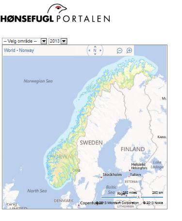 Når du har valgt én av disse framgangsmåtene, vil du få opp en side som ser omtrent slik ut: Her velger du det området du vil tildele linjer fra Når du har valgt et område, vil følgende tabell komme