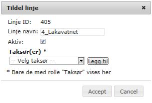 Her finner du informasjon om linjas ID-nr (Linje ID). Dette er linjas unike ID i Hønsefuglportalen. Du vil også få opp informasjon om linjas navn. Du har her muligheten til å endre dette.