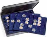 60 Myntkassetter PRESIDIO Myntkassetter PRESIDIO Myntkassetter av polstret kunstskinn for oppbevaring av mynter med både runde og