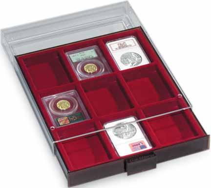 * (NGC: Numismatic Guaranty Corporation, PCGS: Professional Coin Grading Service, ANACS: American Numismatic Association Certification Service) Intercept boks for 50 slabs SL 50 Intercept boks