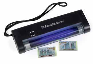 UV-lamper 91 UV-lamper 4W UV bord-lampe L 92 For bestemmelse av fosforescens og undersøkelse av frimerker, sedler og kredittkort. Et vidt spekter av langbølgede UV-stråler.