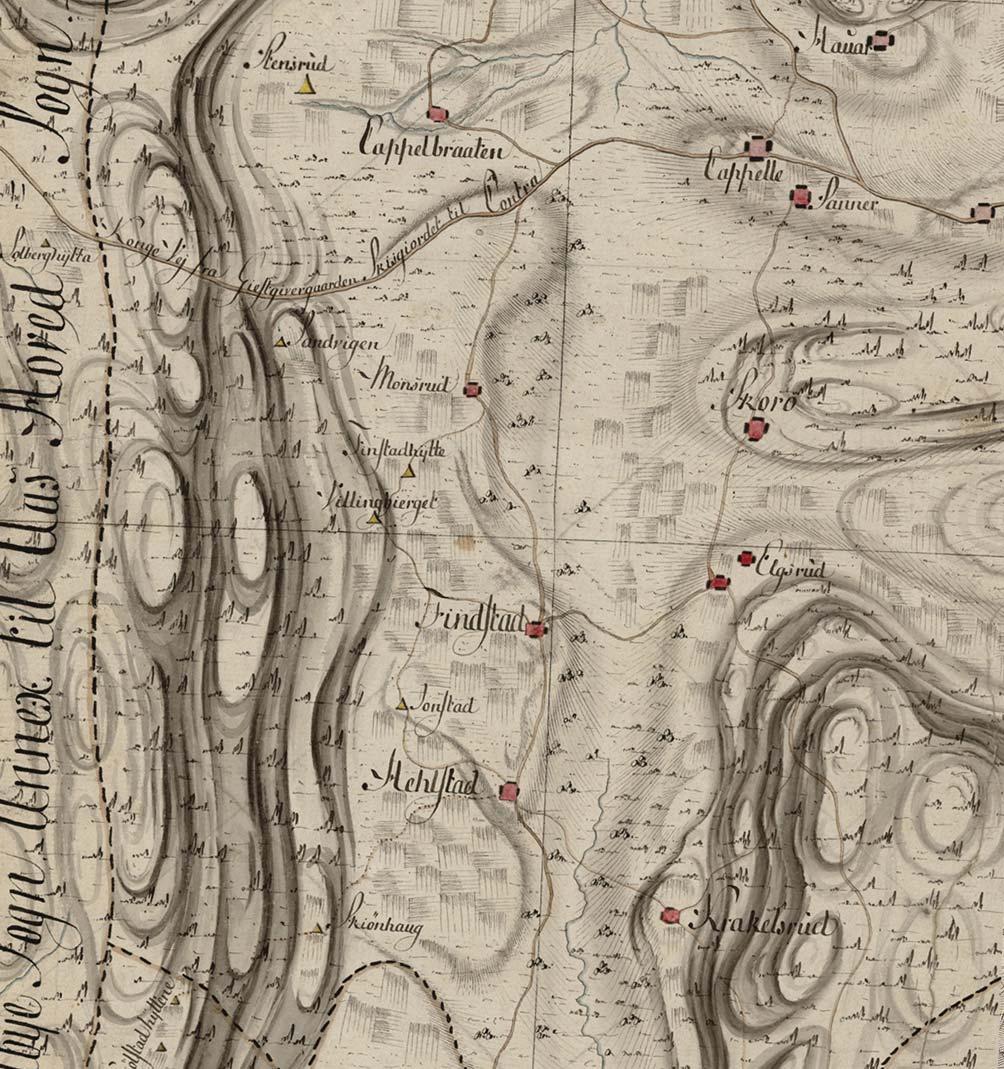 3.1 Planområdet anno 1799 18 Kartutsnitt Milekart 1799 Kartutsnitt