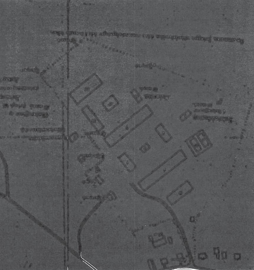 41 Kartkilde K3-1918 - hentet fra Artilleriregiment nr 1 - Magasinplassen i ski - Ski Historielag Momenter: - to depotbygg (1/2) - to vognmagasinhaller (6/7) -