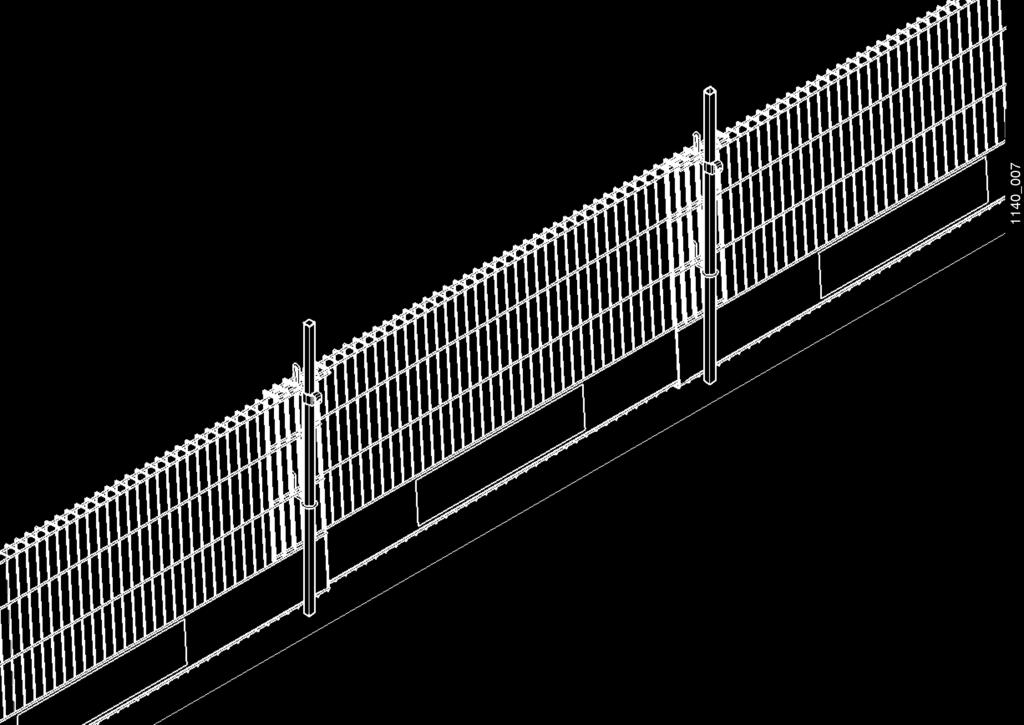 En vertikal tråd, eventuelt et flattjern ved endene av Trapp til rekkverksnett stål vil virke som en stopper i trappens retning. 5. Planlegg overlappingen.