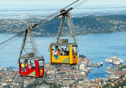 Svevebanen har en lengde på 1120 meter og turen tar 3 minutter. Utsikten underveis og fra toppen er formidabel. De to gondolene heter Perle og Bruse og hver har plass til 25 passasjerer.