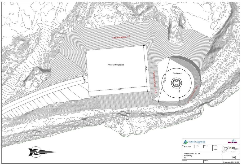 Kart 4: Detaljplan for turbin i