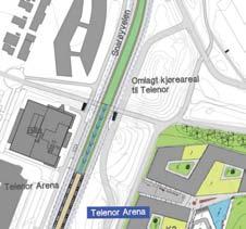 Stabekkdiagonalen Det anlegges en holdeplass ved arenaen. Denne holdeplassen anlegges med dobbel plattformlengde for økt kapasitet i forbindelse med arrangement på arenaen.