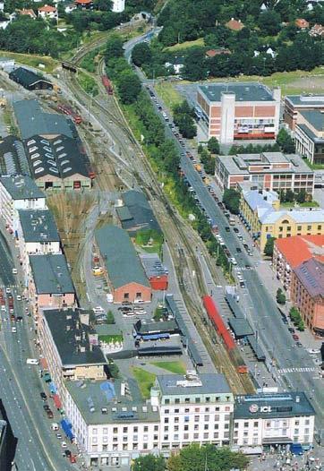 Figur 74 Stasjonsløsning Majorstuen Ny metrostasjon på Majorstuen som presentert i nevnte rapport fra 2008 har ikke hensyntatt en metro til Fornebu og konkrete planer om ny tunnelkapasitet gjennom