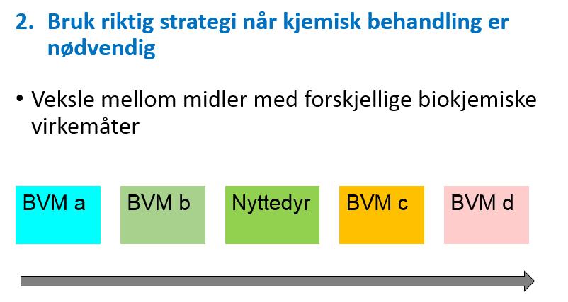 Ofte for lite utvalg av kjemiske midler til å forebygge resistens Kjemiske midler går ut